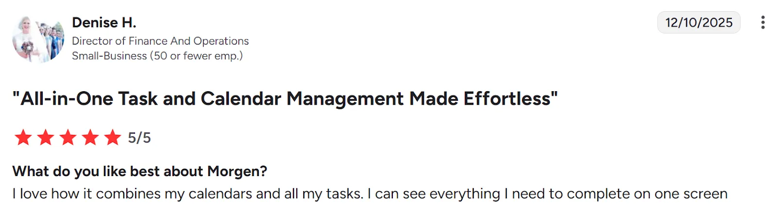 Morgen positive review