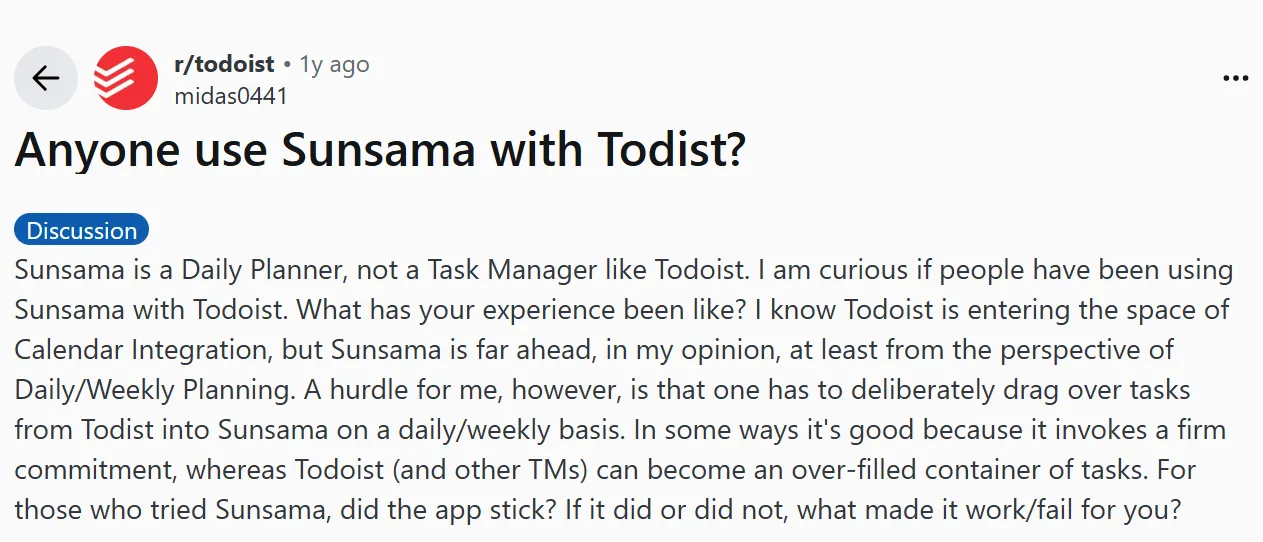 Sunsama positive review