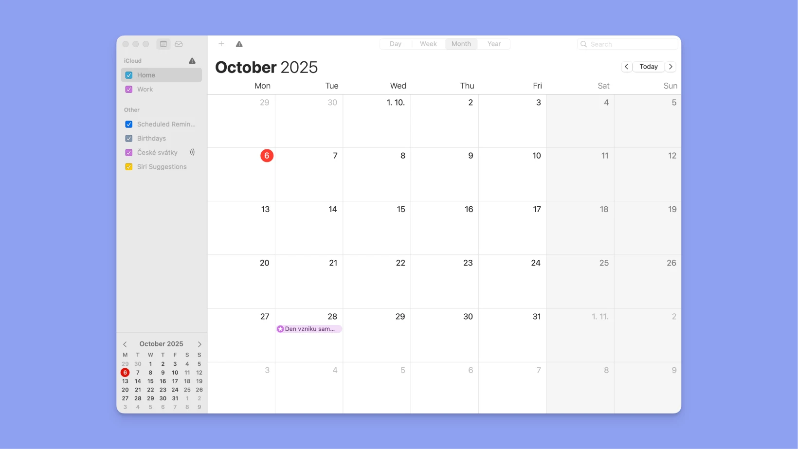 apple calendar per la gestione del calendario