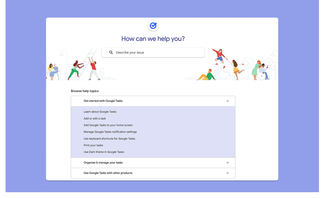Google Tasks Customer Support