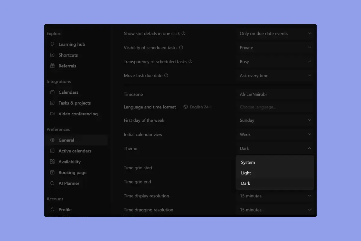 Morgen Light, Dark, or System Theme