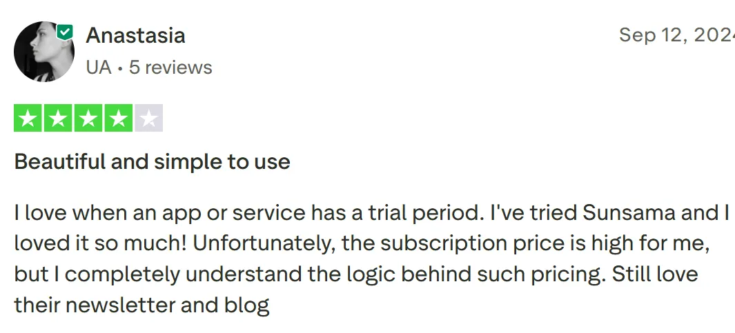 Sunsama Customer Reviews