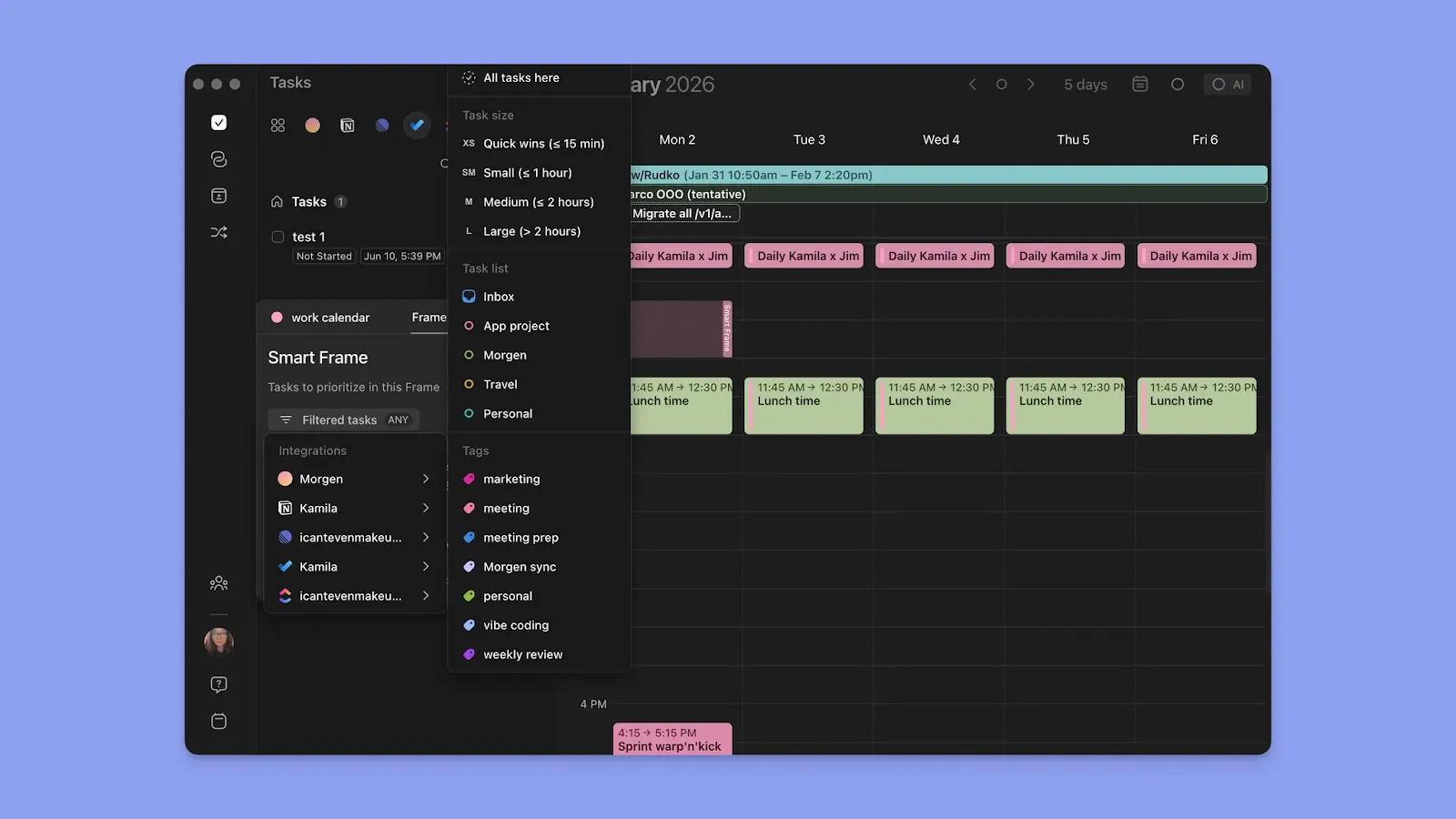 Morgen Vistas e Filtros Personalizáveis