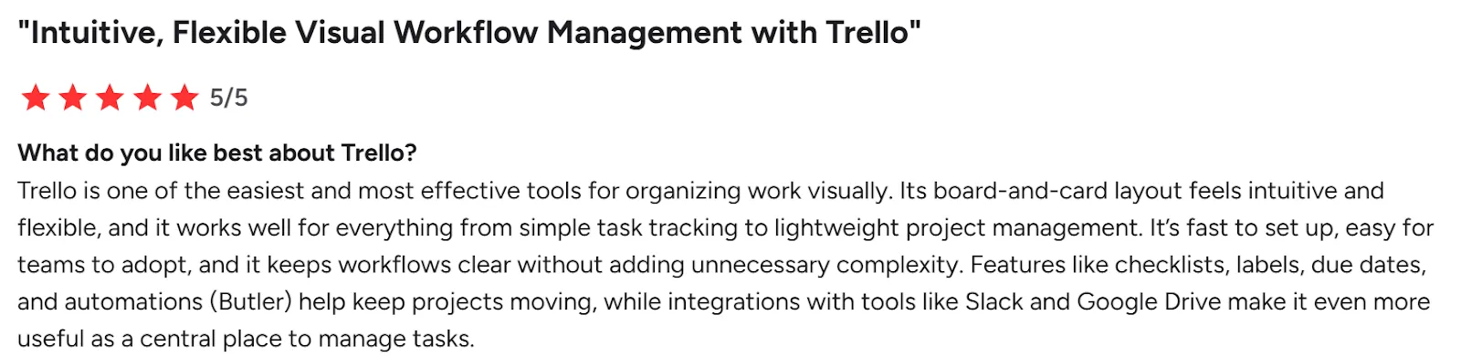 Avaliações de Clientes Trello