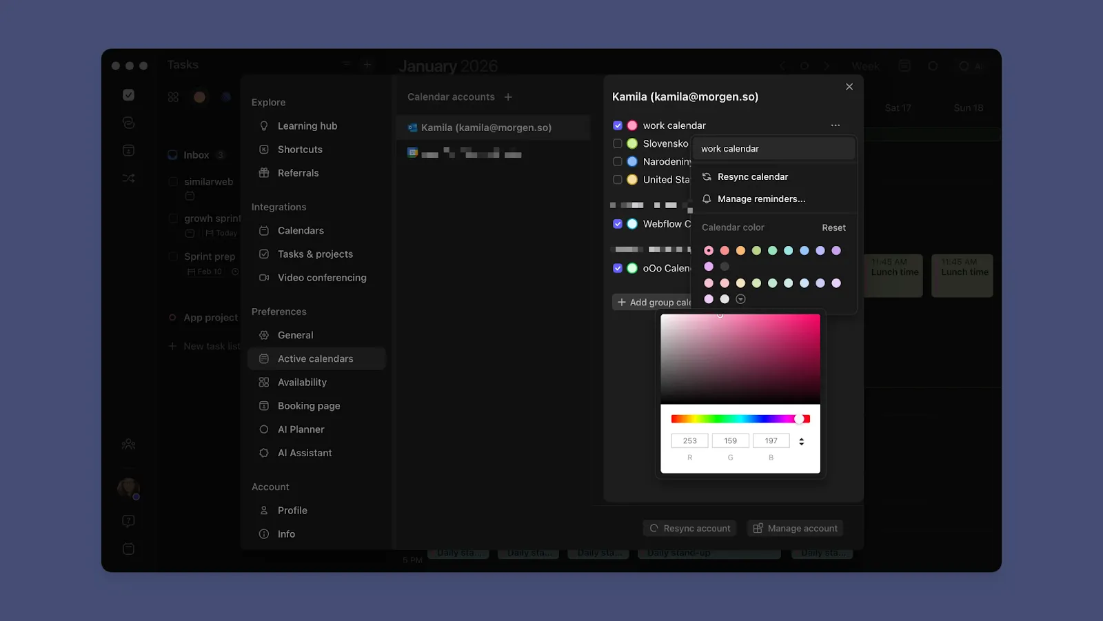 Calendários Codificados por Cores