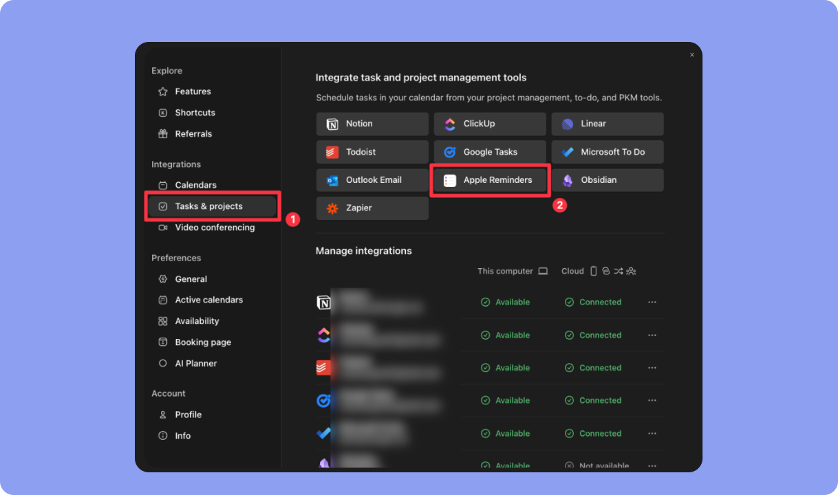 Morgen-Einstellungen