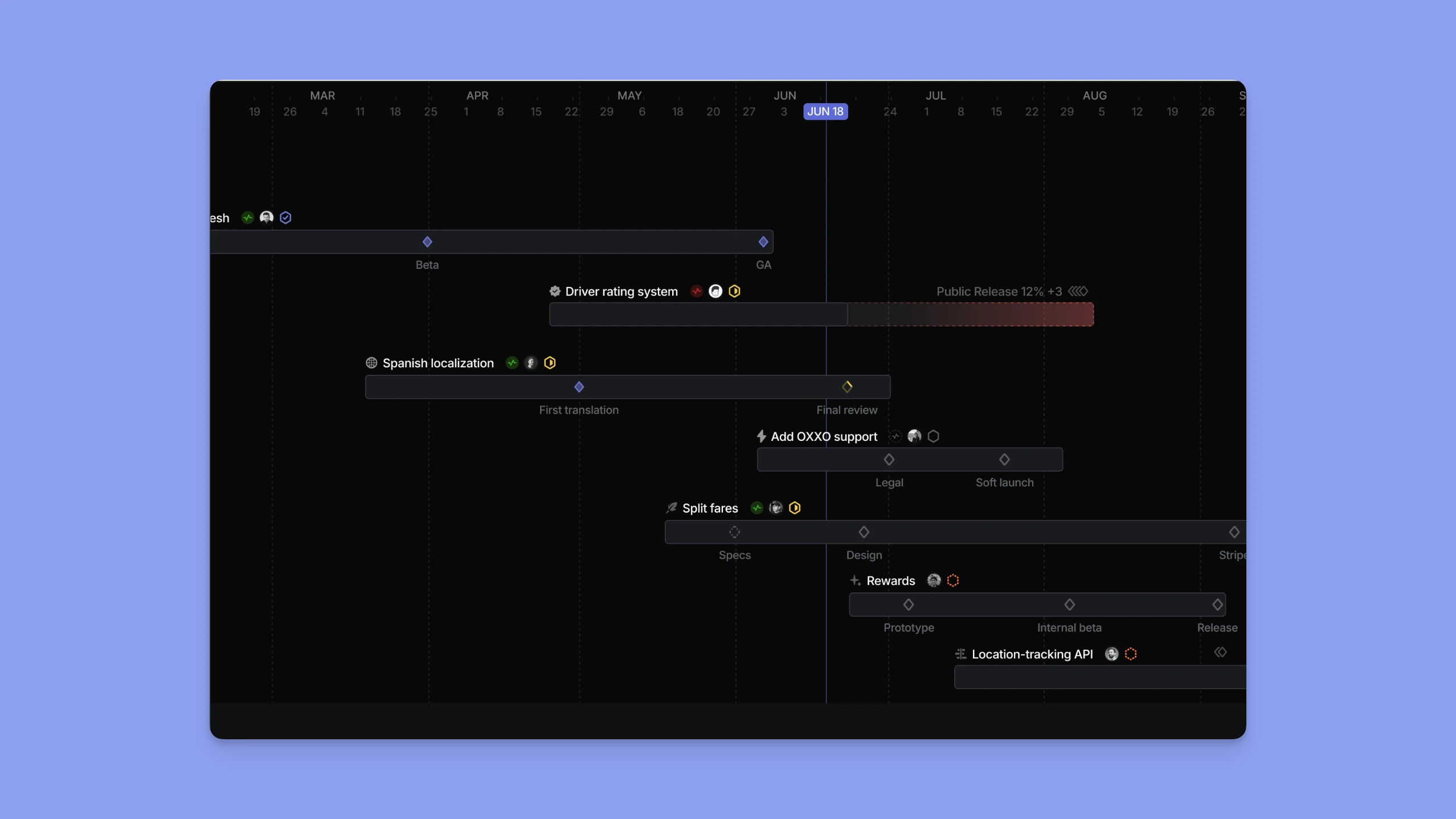 Linear app roadmaps
