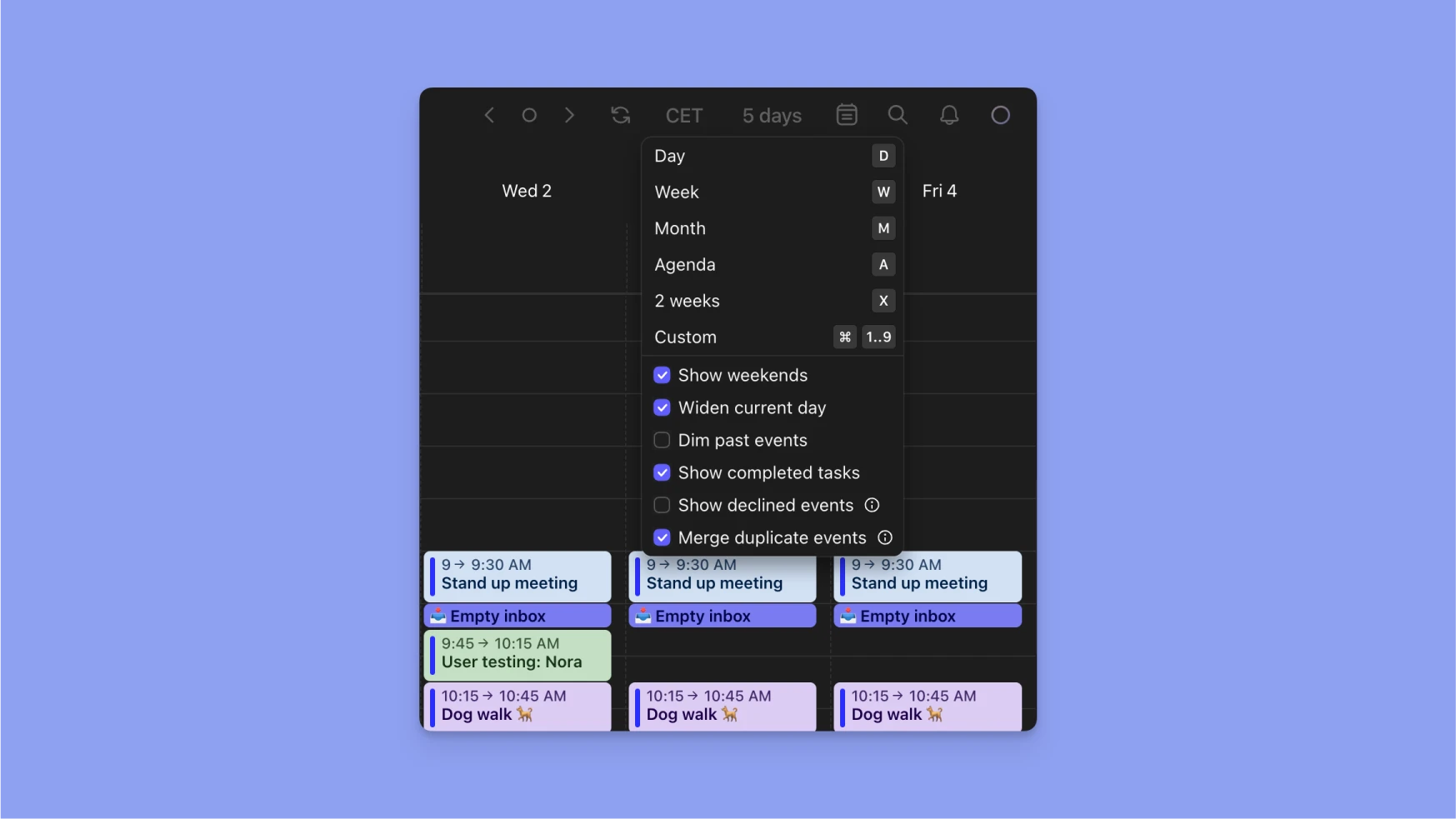 Morgen abgeschlossene Aufgaben anzeigen