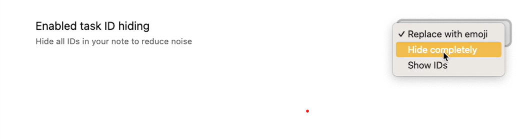 morgen abilitato nascondi id task