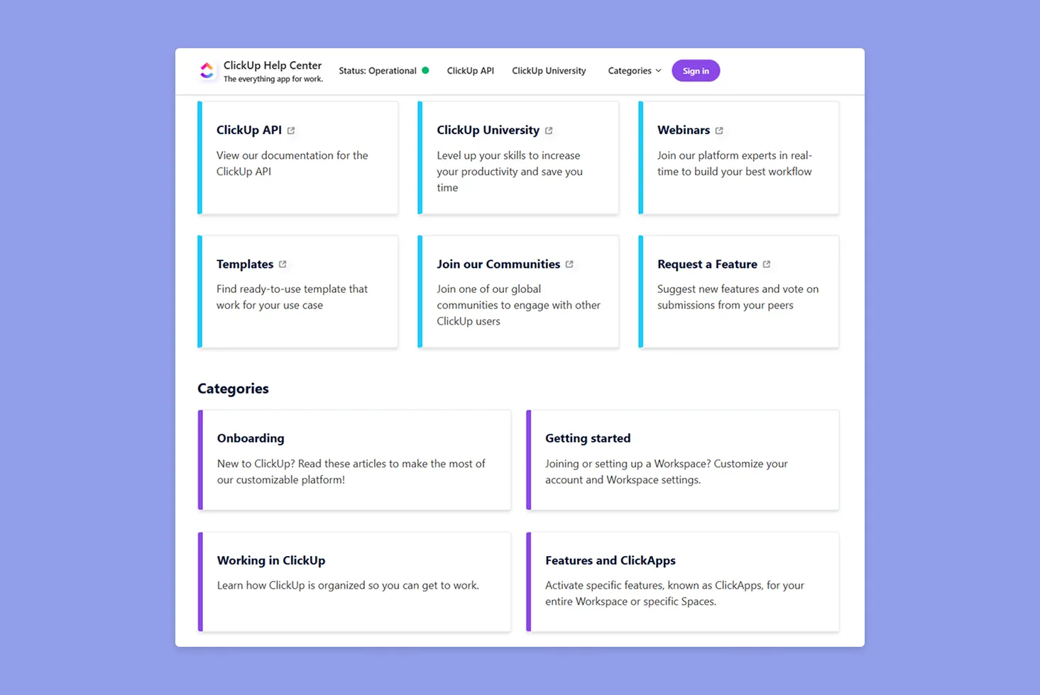 ClickUp-Kundensupport