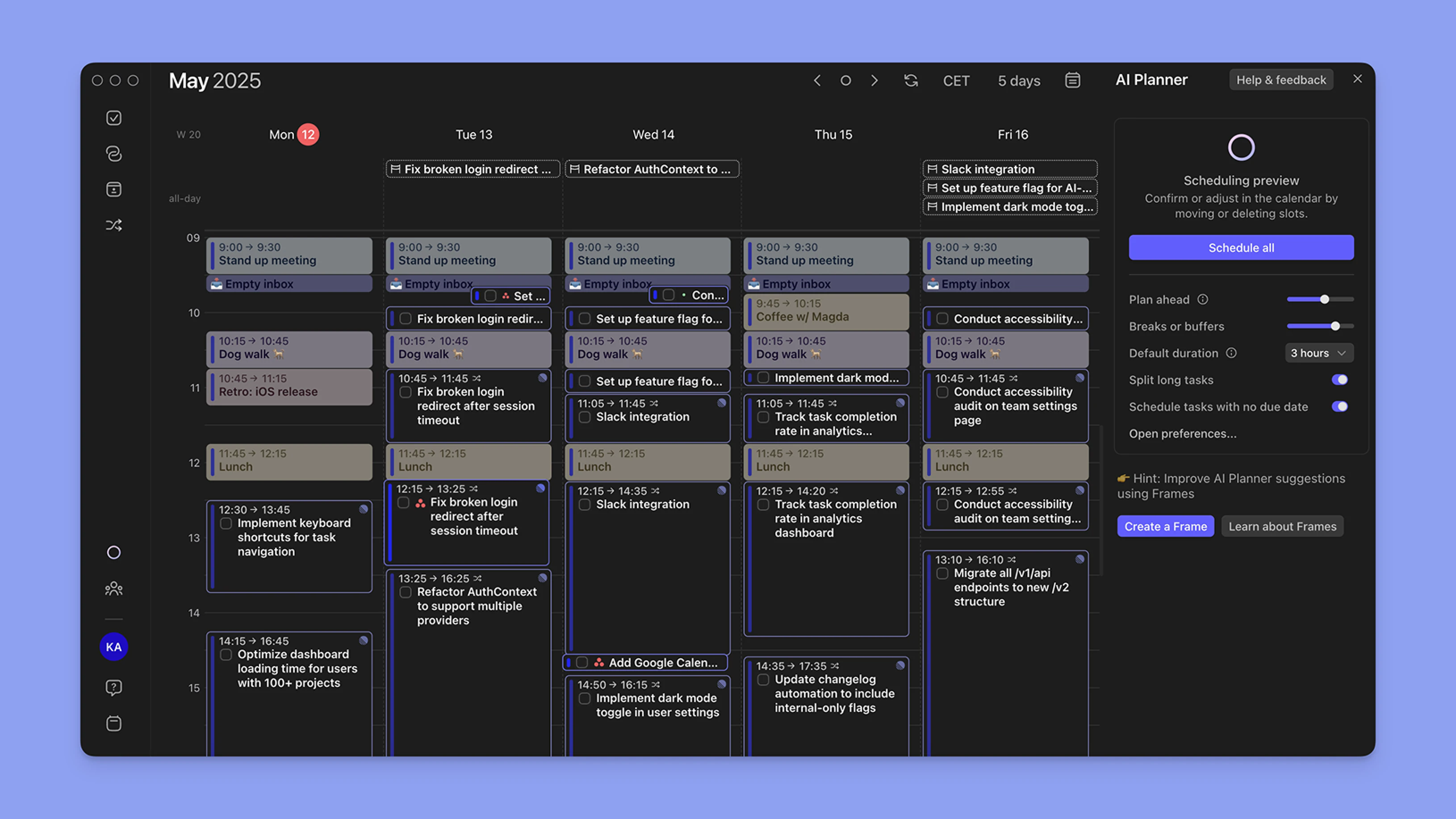 planificateur IA Morgen