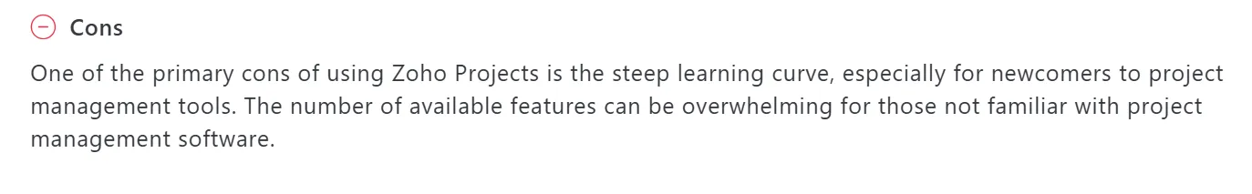 Kundenbewertungen Zoho Projects