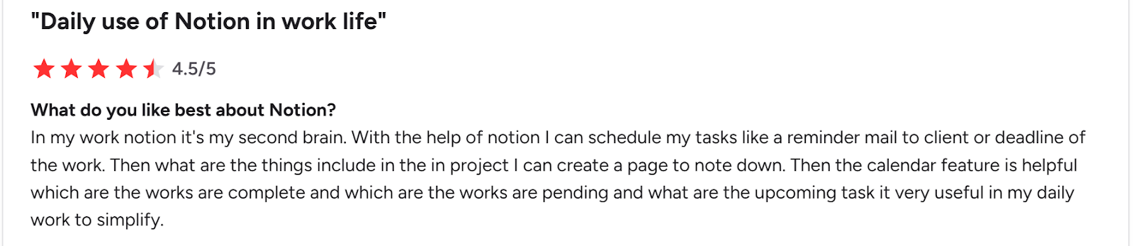 Notion calendar review