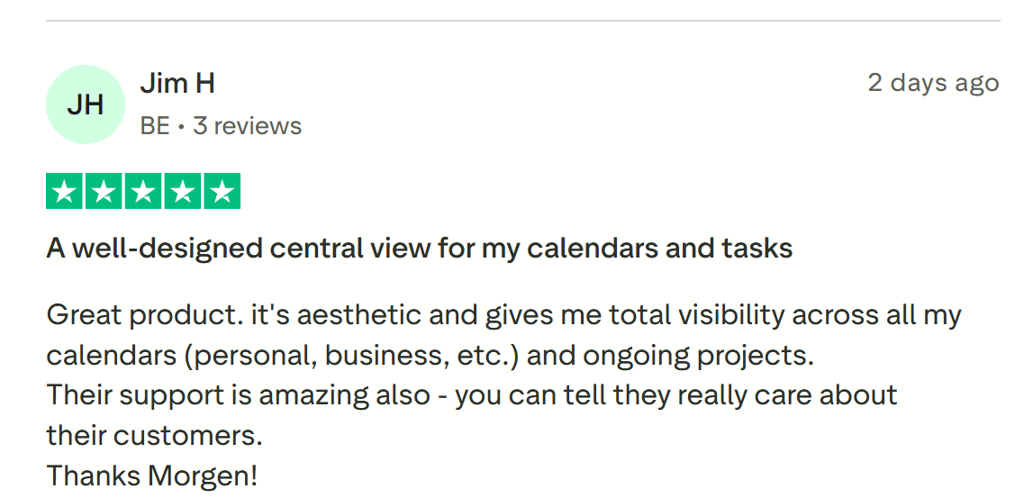 Morgen positive review