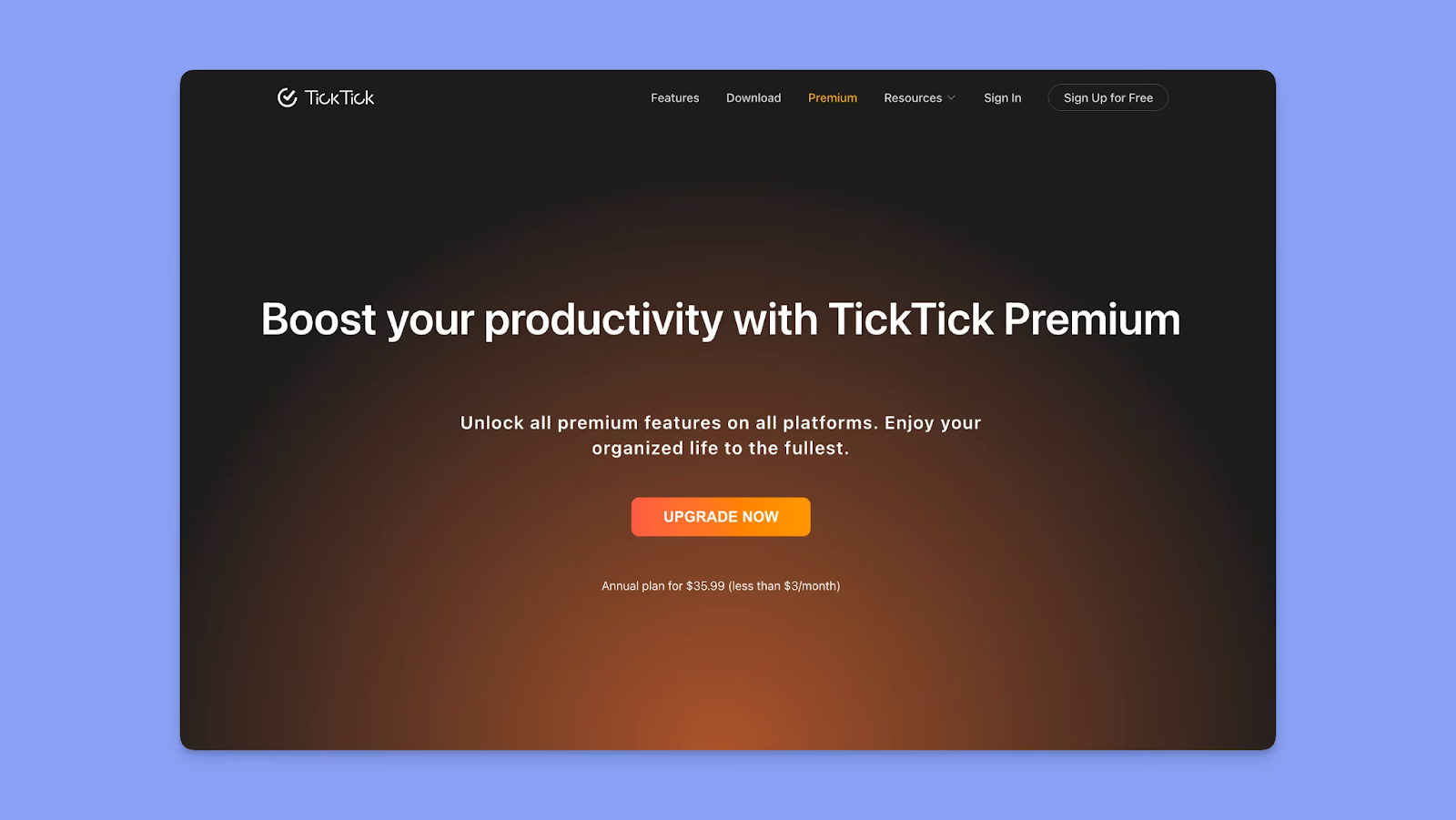 TickTick Pricing