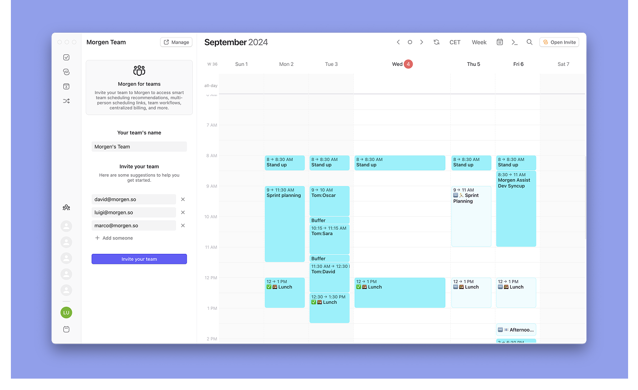 Morgen Collaboration and Team Planning