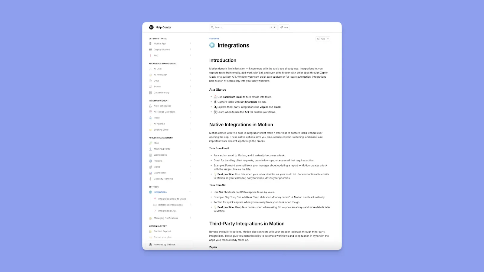 Motion Integration