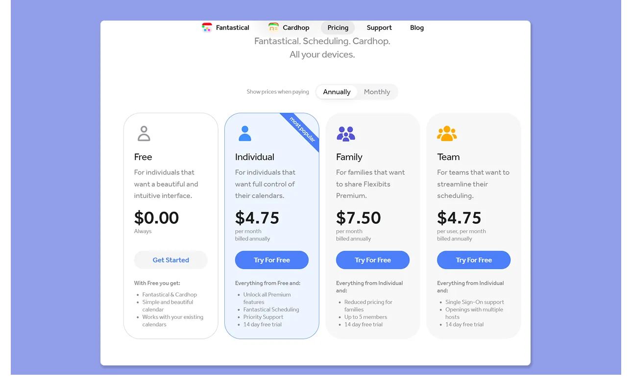 Fantastical-Preisgestaltung