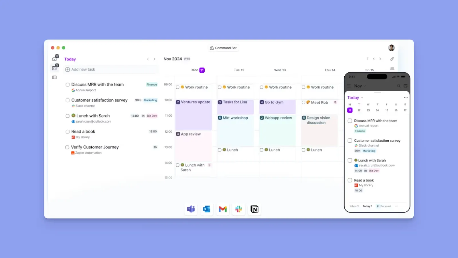 Calendário Akflow