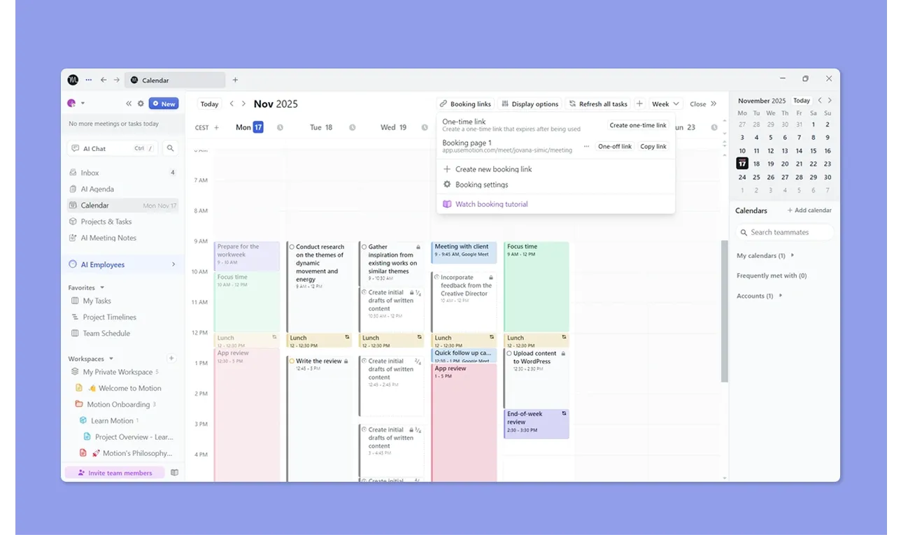 Motion Meeting Planning