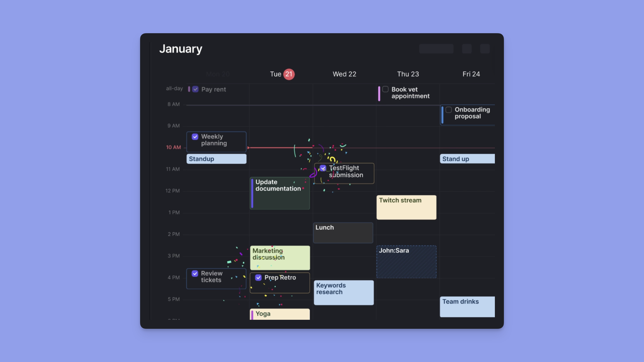 morgen app confetti