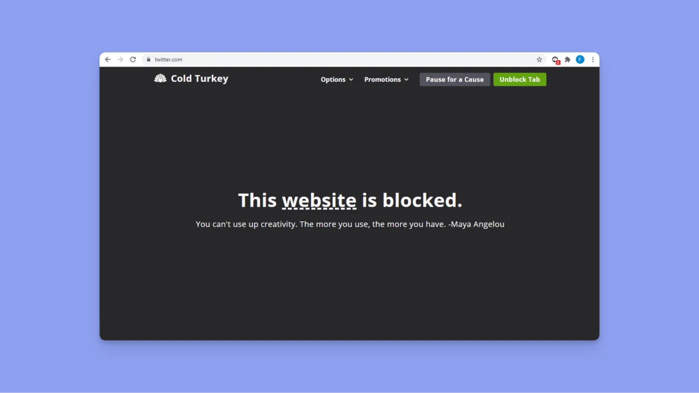 Cold Turkey per il deep work