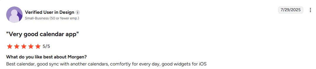 Morgen Customer Reviews