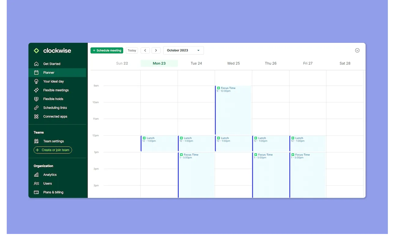 Clockwise Calendar Management