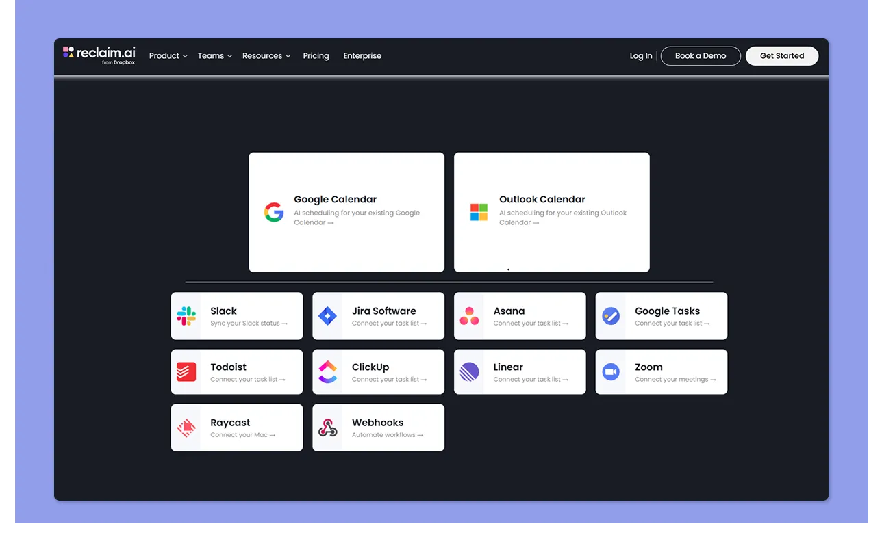 Reclaim AI Integrations