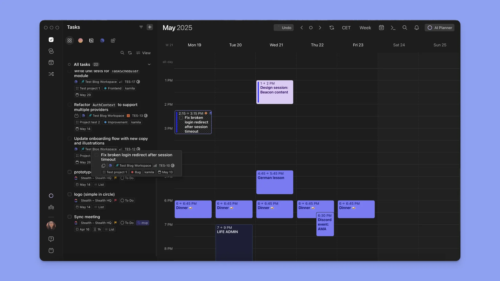 Morgen Hands-On, Visual Planning With Drag-and-Drop Control