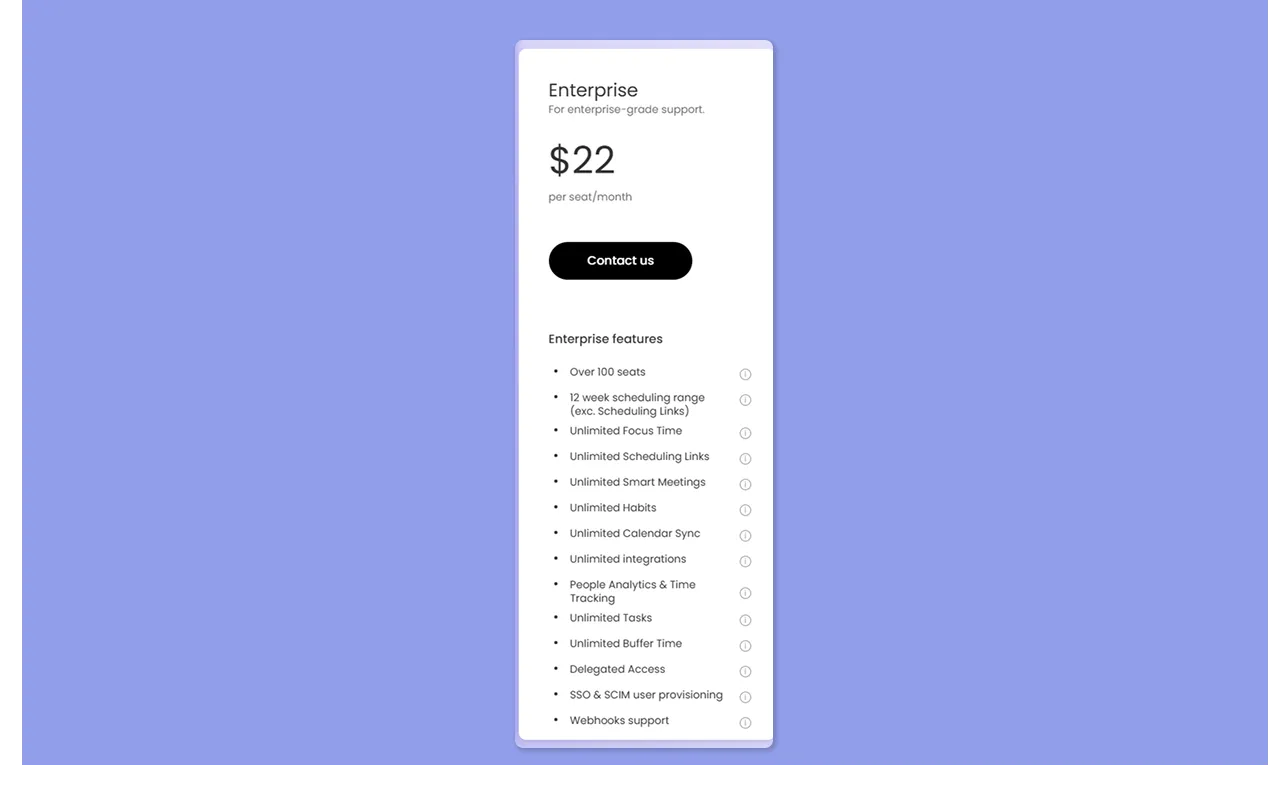 Reclaim AI Pricing Plans Enterprise