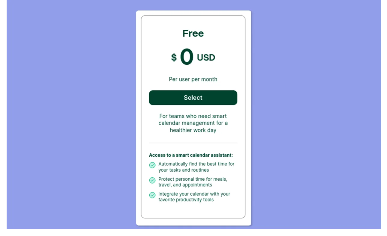 Clockwise Pricing Free Plans