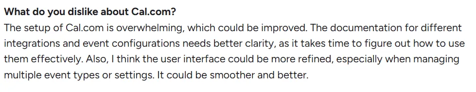 Cal.com critical user review