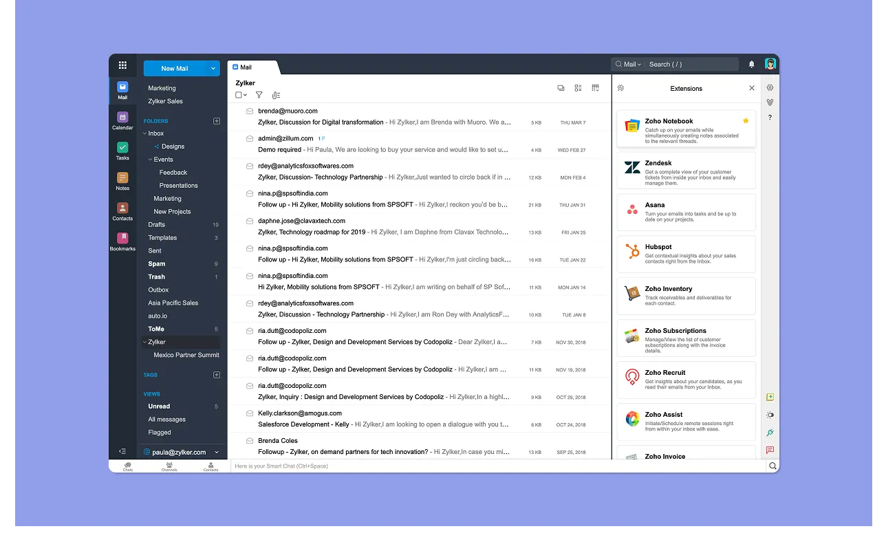 Zoho Mail: For Businesses That Need Email, Calendar, and Workspace Tools in One Platform