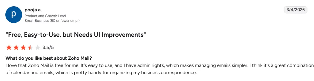 Zoho Customer Reviews