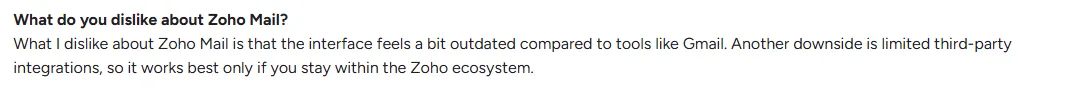 Zoho Customer Reviews