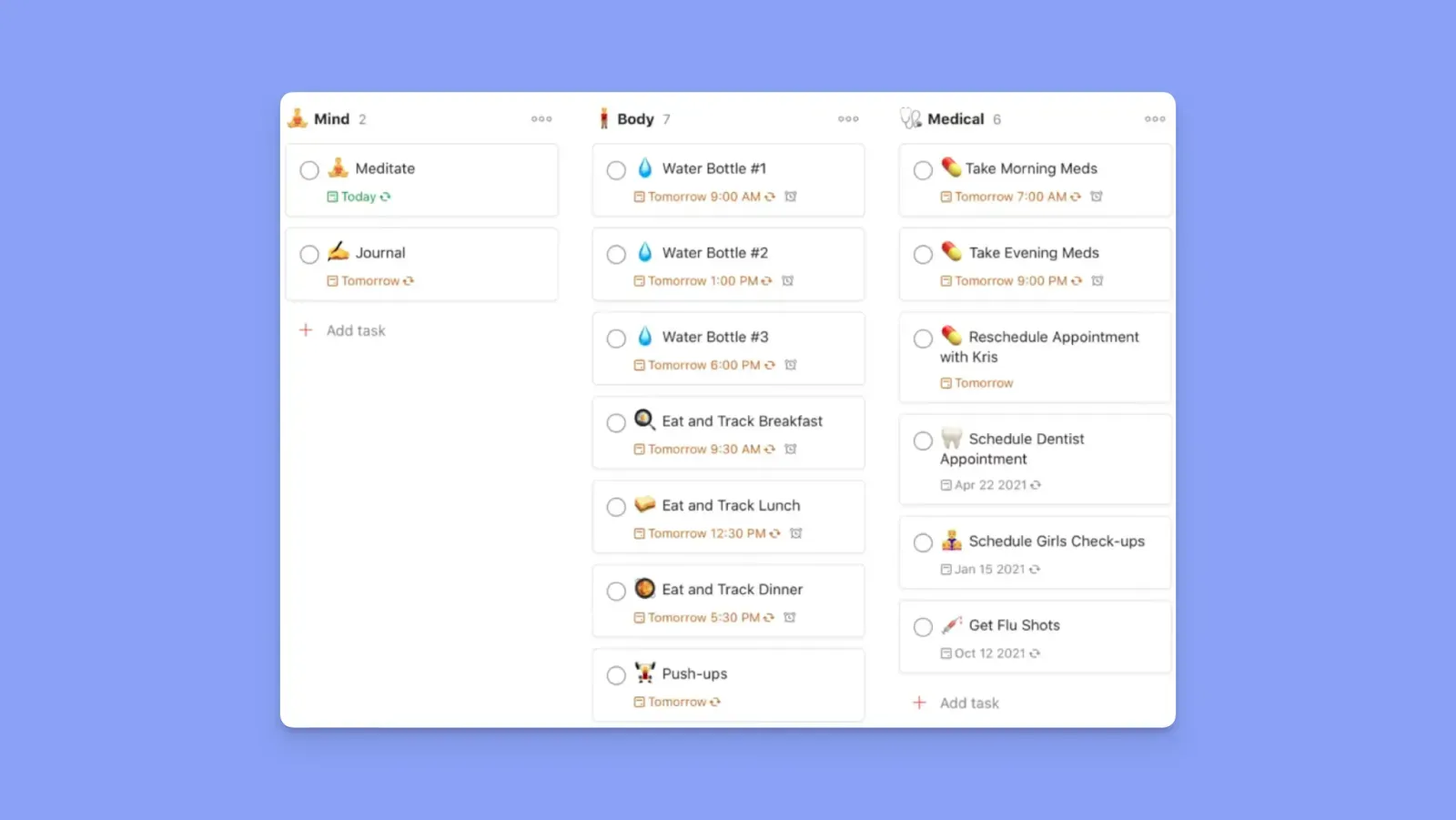 Todoist Task and Project Planning