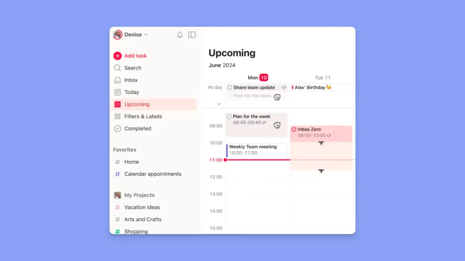 Todoist Calendar Management