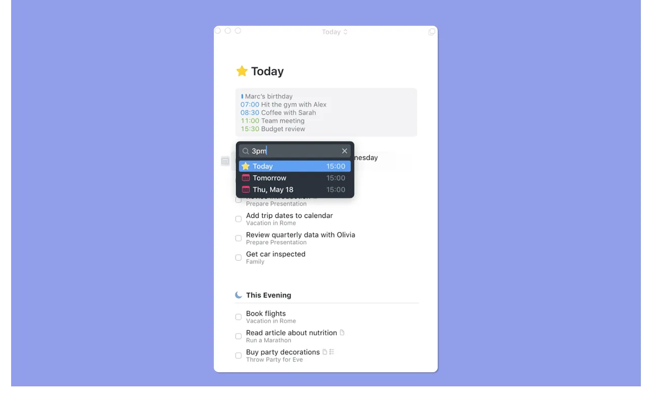 Thing 3 Calendar Management