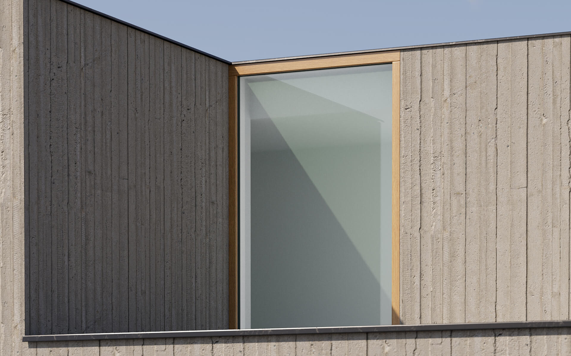 Images of board-formed concrete