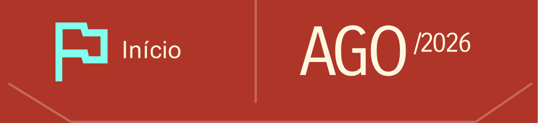 Inicio das aulas em Agosto de 2024