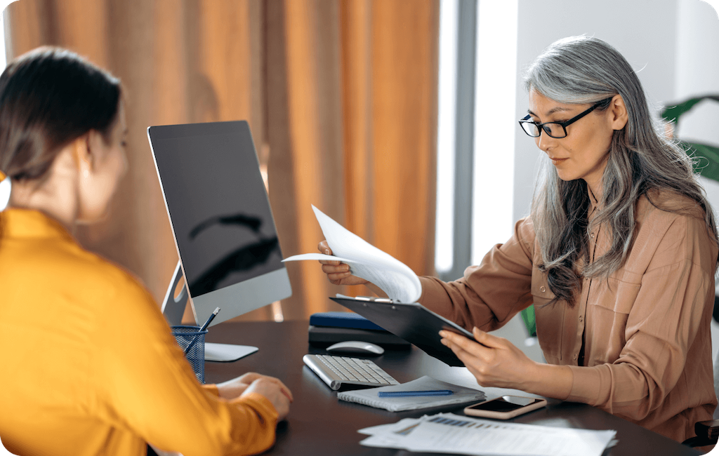 An women experiencing digital lending