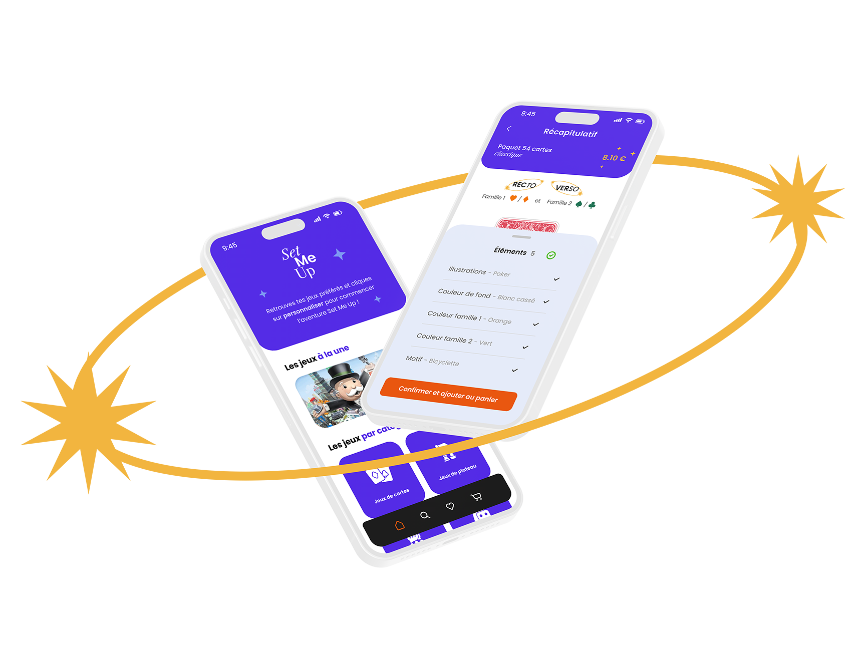 Iphone avec écran application e-commerce
