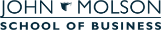 Logo of John Molson School of Business with stylized text and a graphic element.