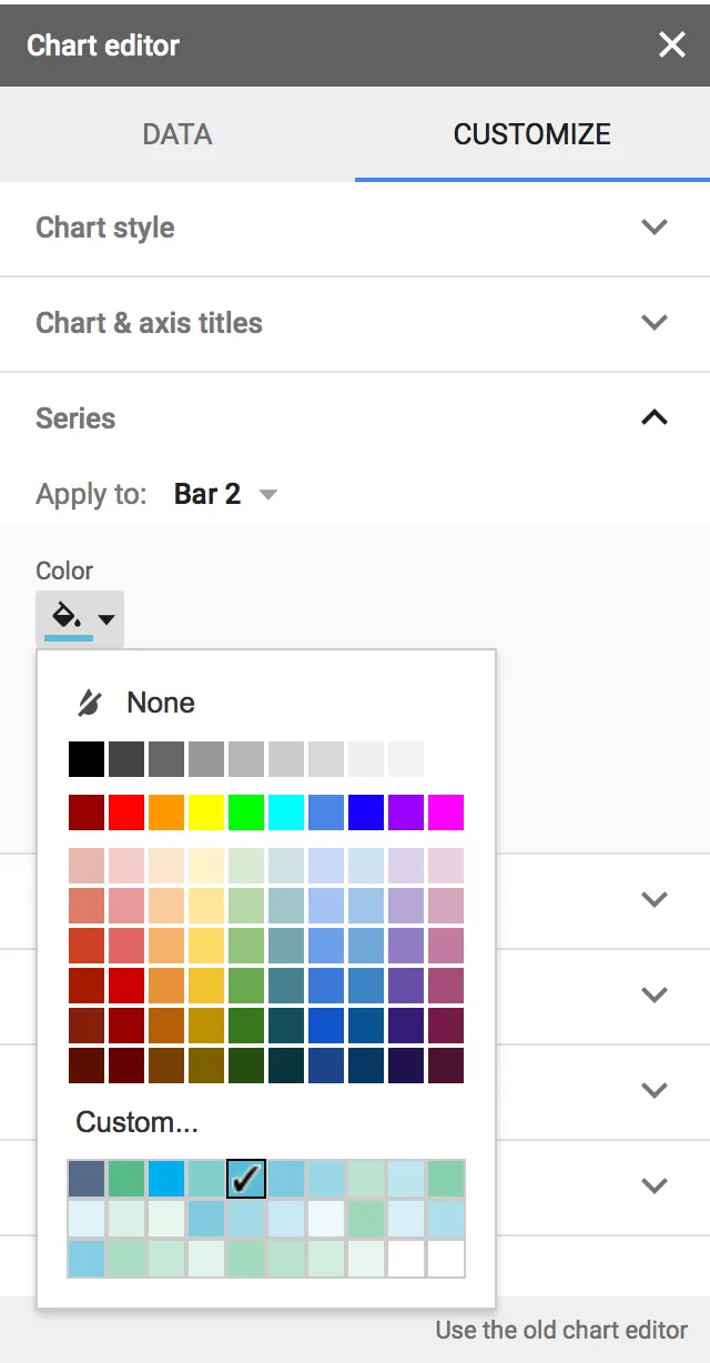 Customize colors of your Google Sheets gantt chart