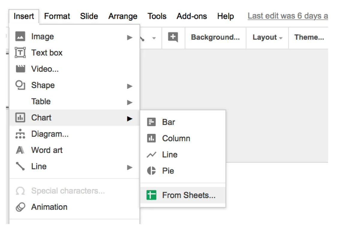 Import your Google Sheets gantt chart into Google Slides