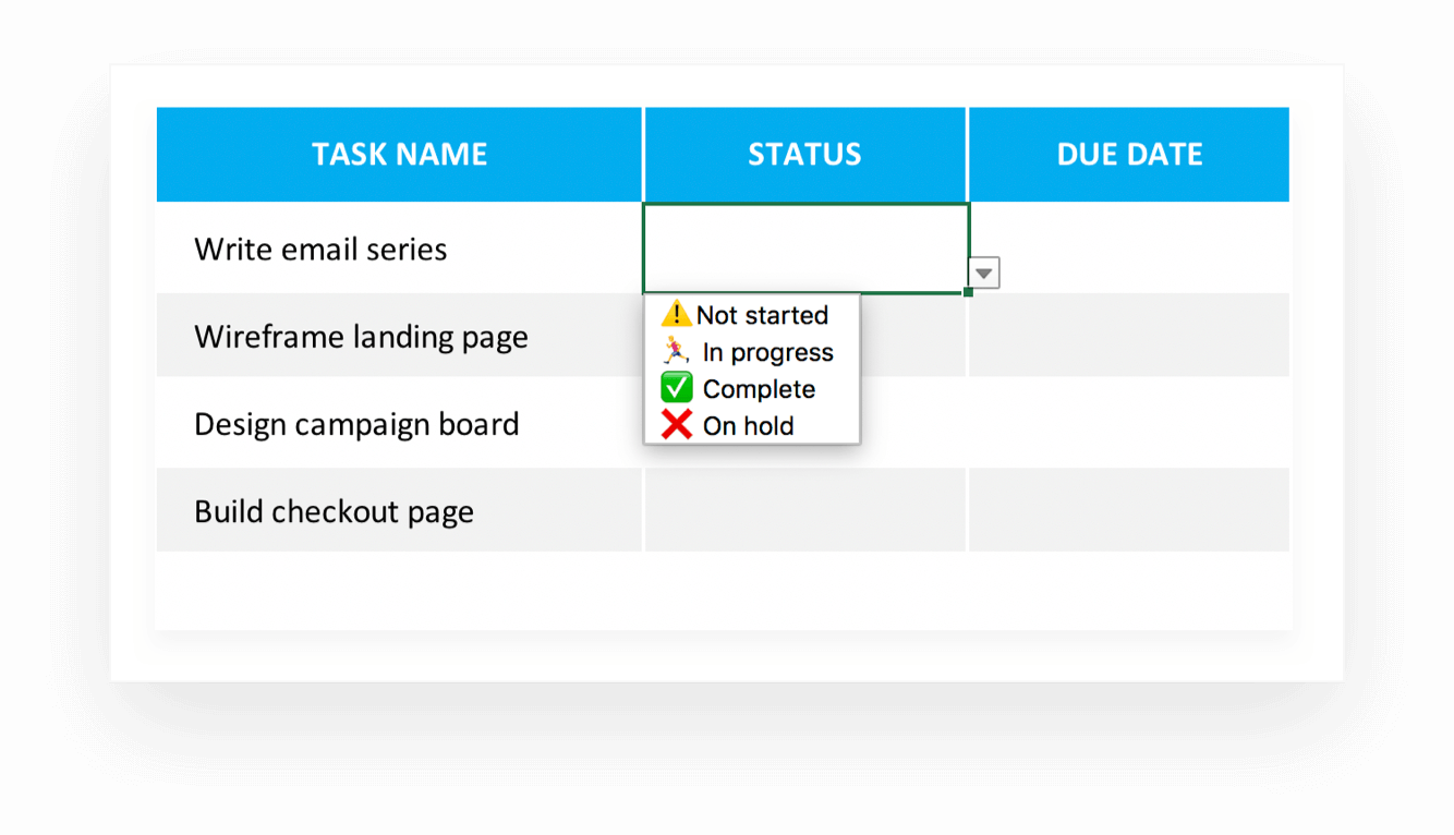 team assignment chart