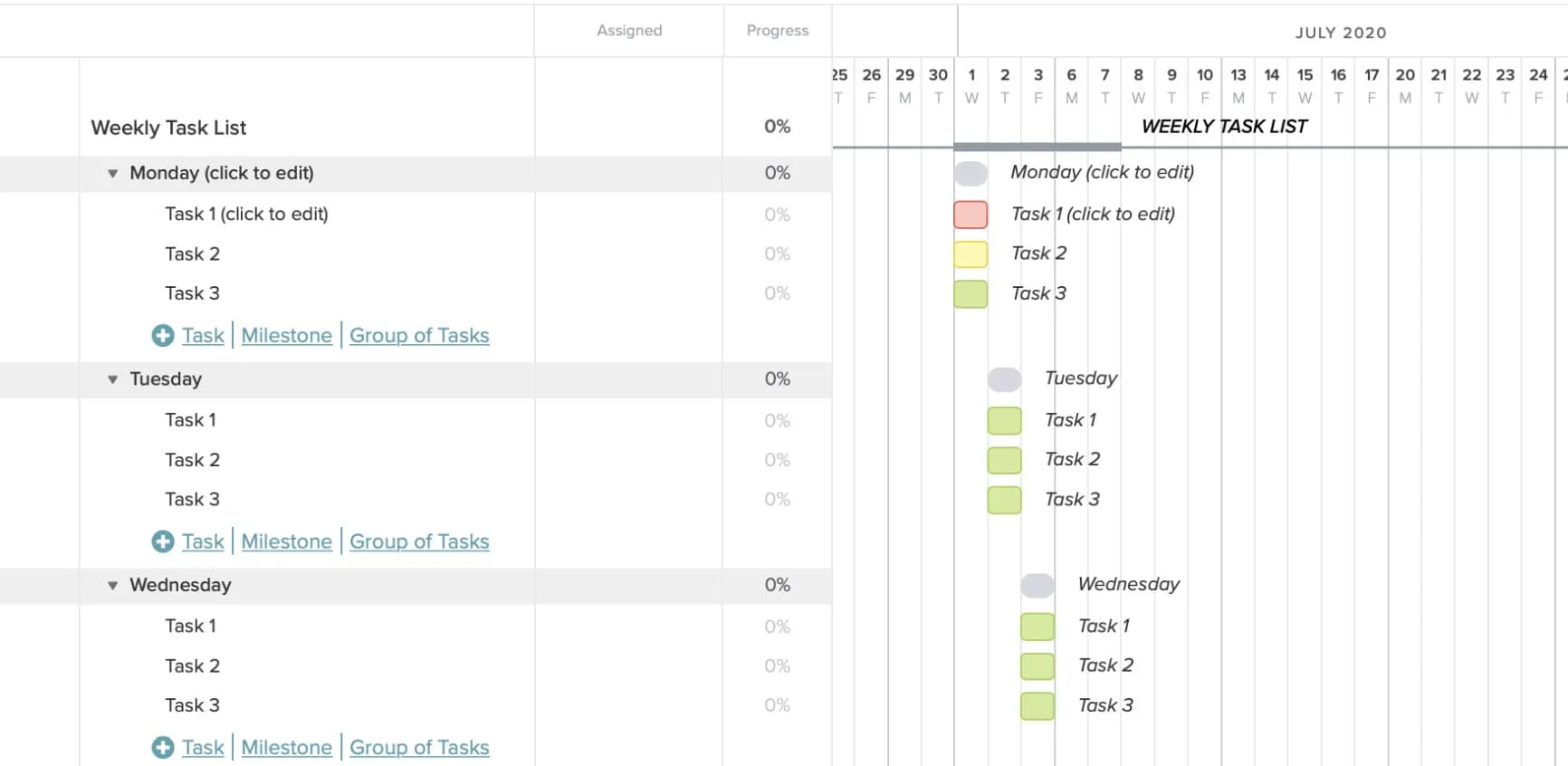 employee work assignment template