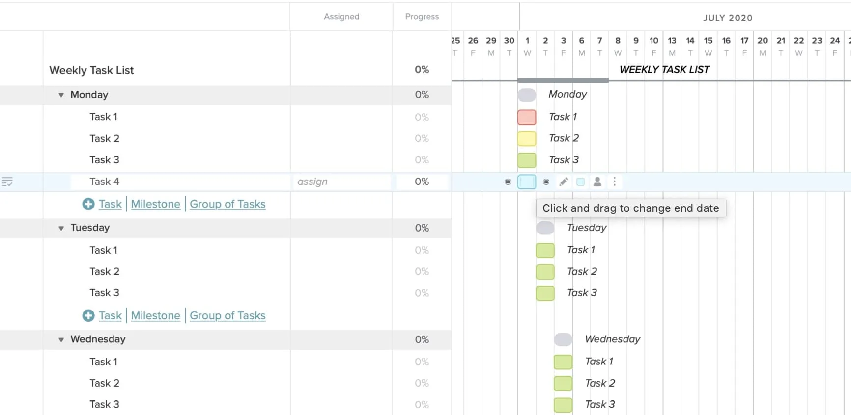 work assignment sheet