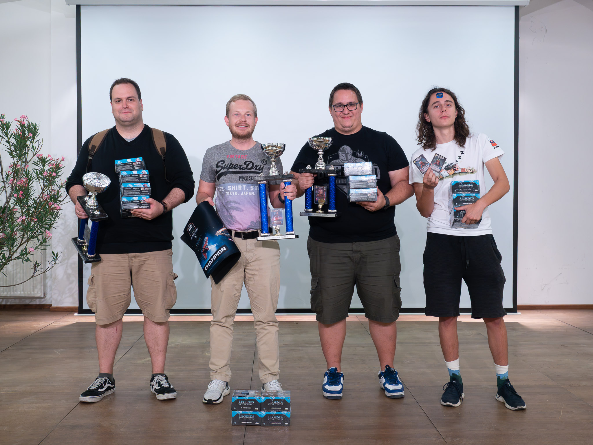 Top 4 (v.l.n.r.): Ferenc Molnar (2. Platz), Thomas Hönigsberger (1. Platz), Grega Prosen (3. Platz), Filip Žitňan (4. Platz)